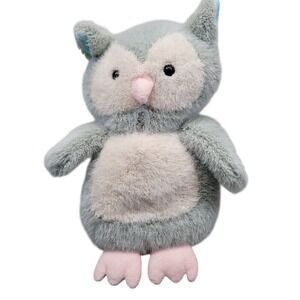 Apricot Lamb Stuffed Owl Plush Toy Soft Baby Crib Pink Beak Feet Green Grey Blue